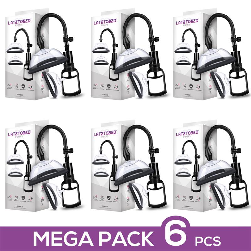 Pack 6 ud Bumber Manual Vacuum Vagina Pump 2 Cups