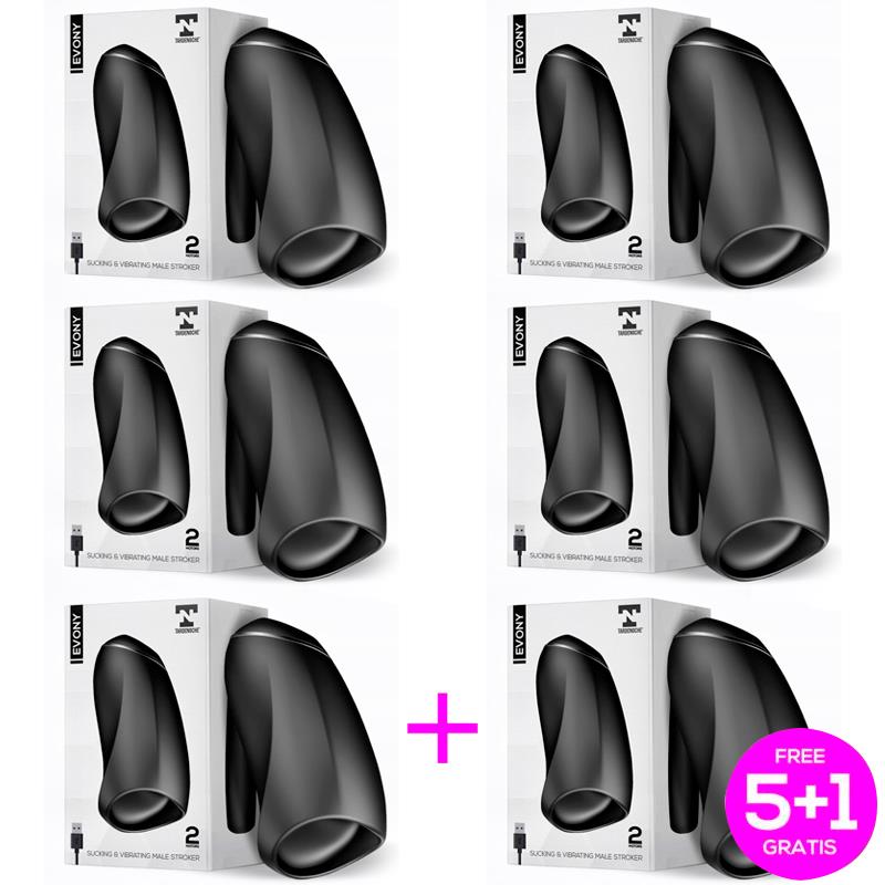 Pack 51 Evony ORAL SEX MALE MASTURBATOR SUCTION AND VIBRATION 2 MOTORS USB SILICONE