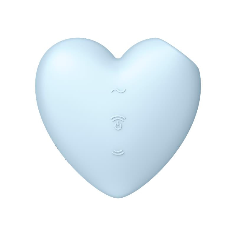 Cutie Heart Clitoris Sucker and Vibe Blue