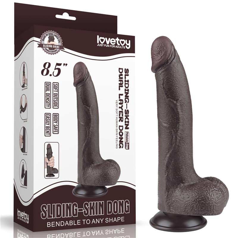 Sliding Skin Dual Layer Dildo 85