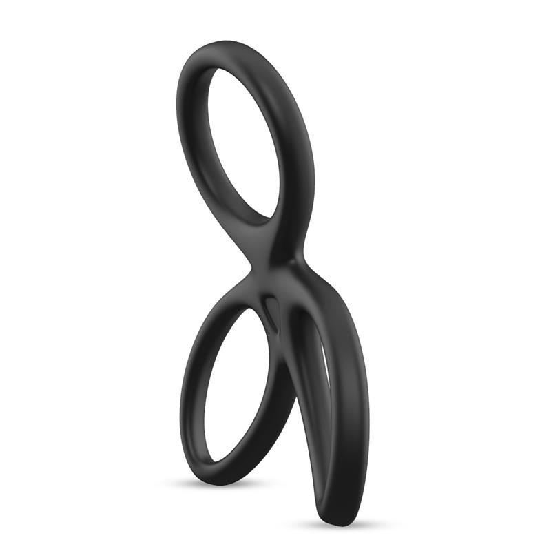 Triple Penis and Testicles Ring Liquid Silicone