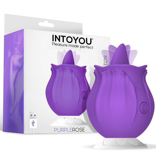 Purplerose Tongue Licking Vibrator USB Charge Dock Silicone