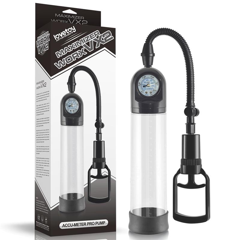 Penis Pump with Pressure Gauge Maximizer Worx VX2