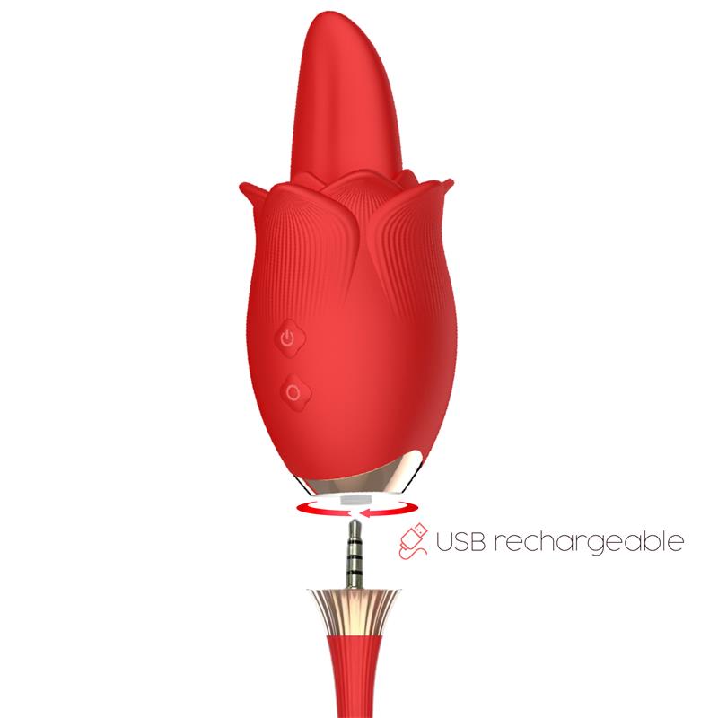 Clitoris Stimulator with Vibrating Tongue and Swinging Oscillating Movement