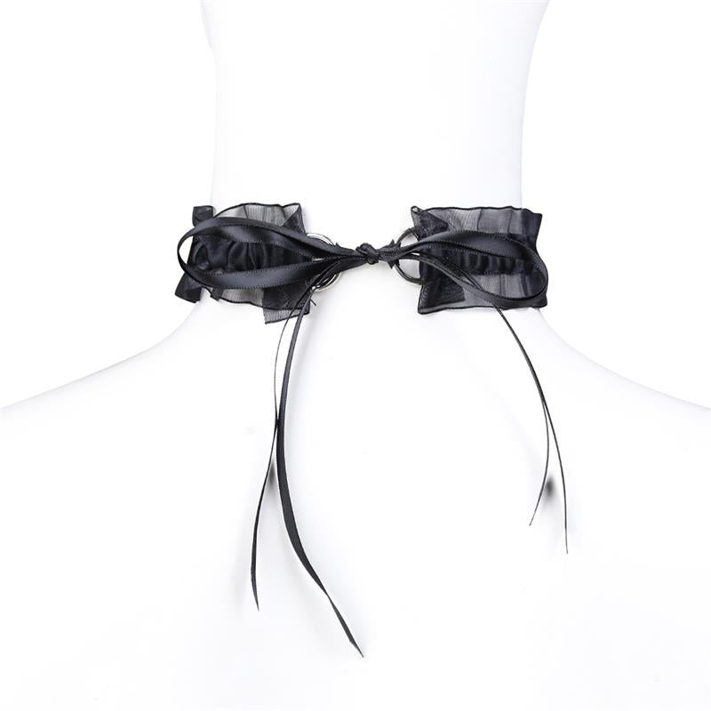 Collar with Bow Bell and Lace