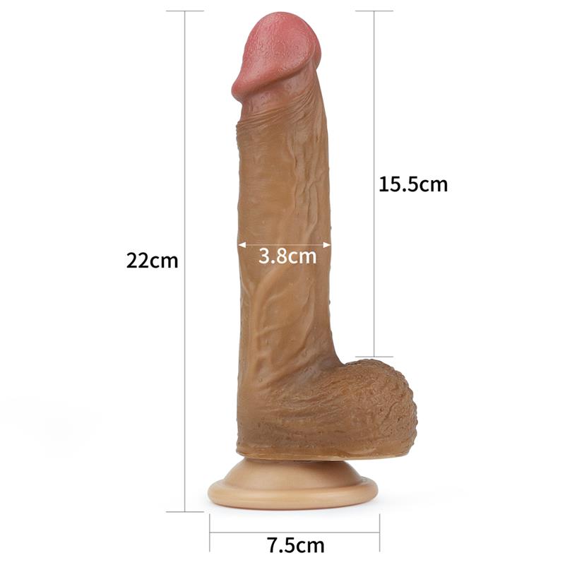 Dildo Nature 85 Liquid Silicone Brown