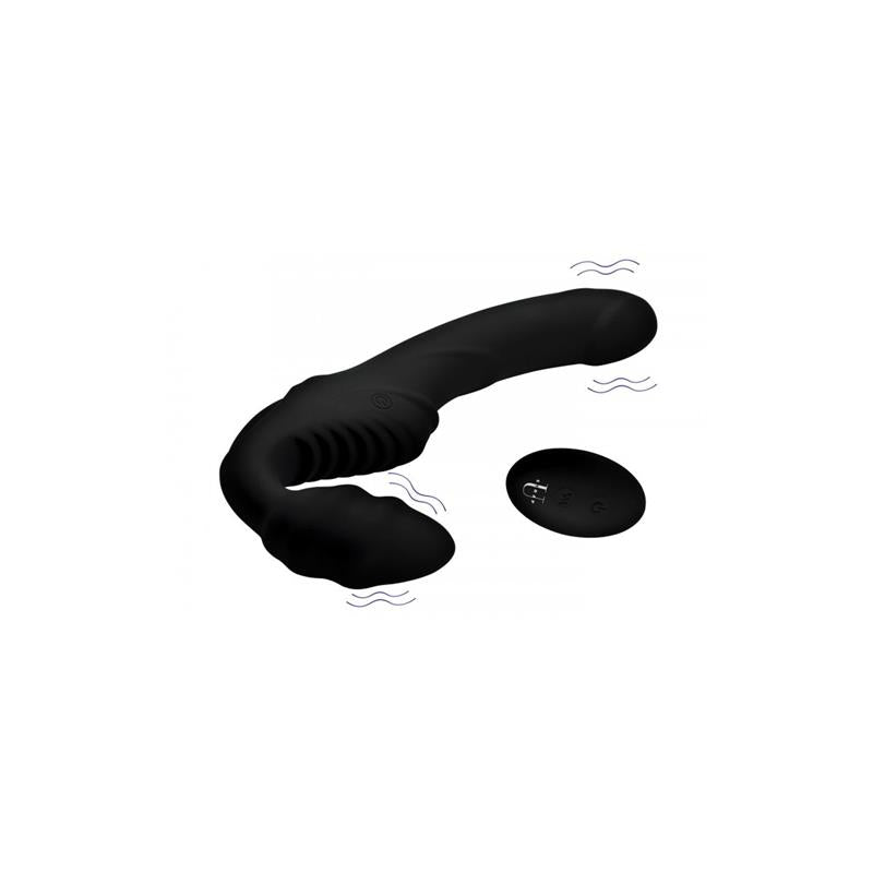 Pro Rider Strapless Strap on Vibrator Black