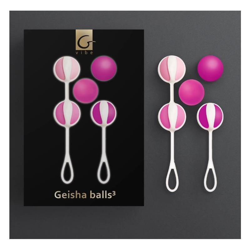 Set of 5 Geisha Balls3 Sugar Pink