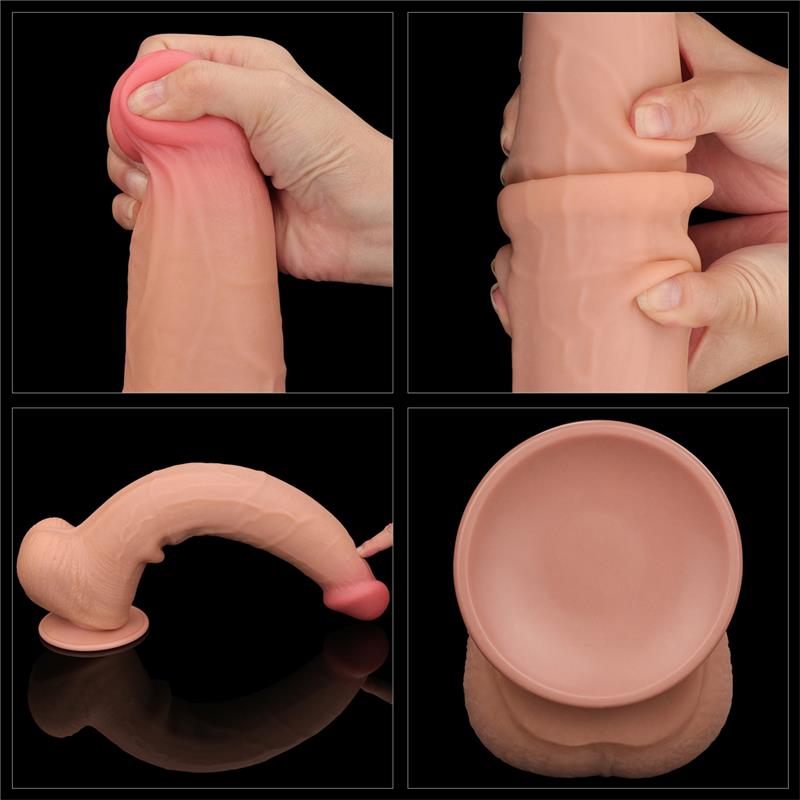 Dildo Dual Layer Sliding Skin 135