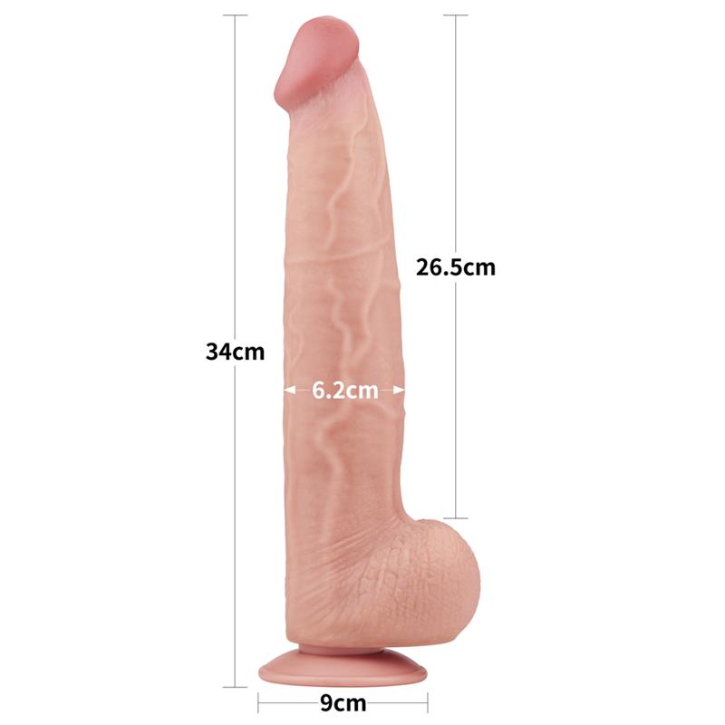 Dildo Dual Layer Sliding Skin 135