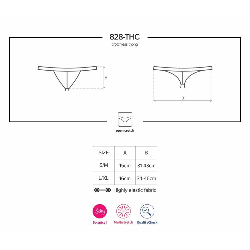 828 THC 1 Crotchless Thong