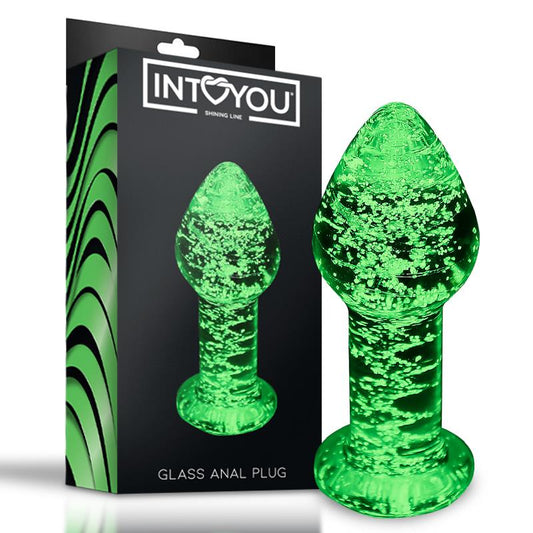 Glow in the Dark Glass Butt Plug