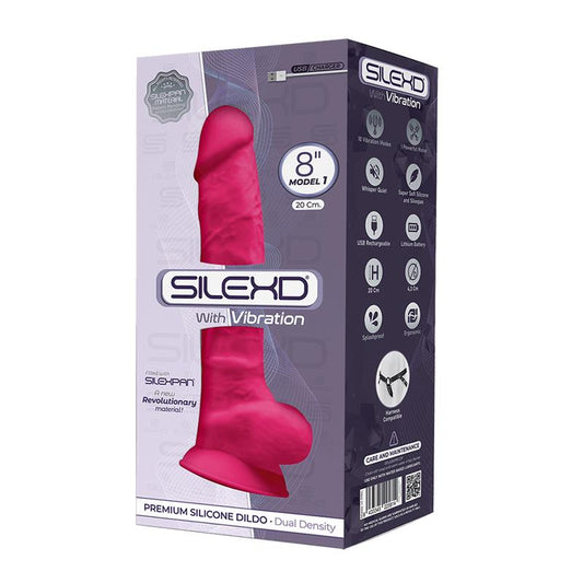 Dual Density Dildo Model 1 8 10 Functions USB Rechargable Pink