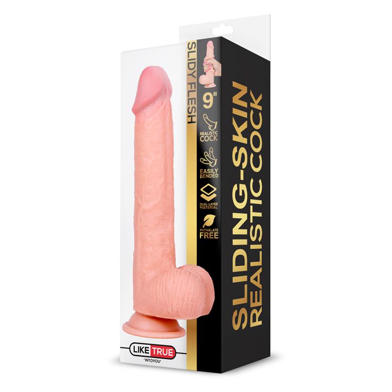 Slidy Realistic Dildo Dual Layer Retractable and Adjustable 9