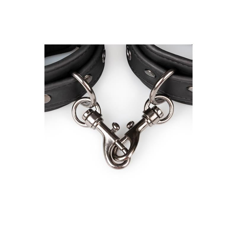 Black Synthetic Leather Handcuffs