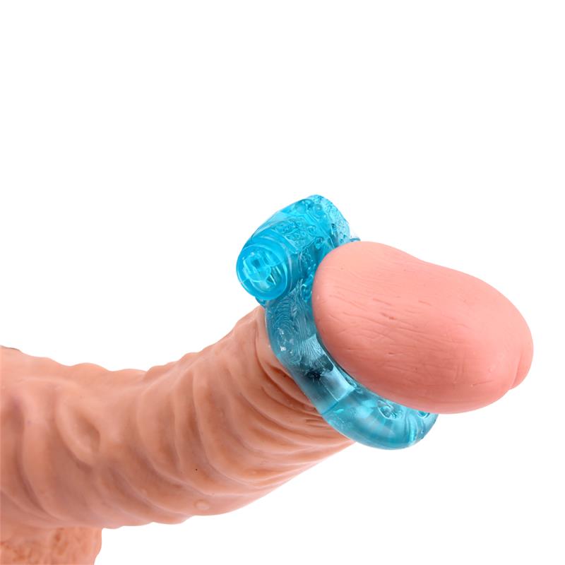 Vibrating Cock Ring 18 cm Blue