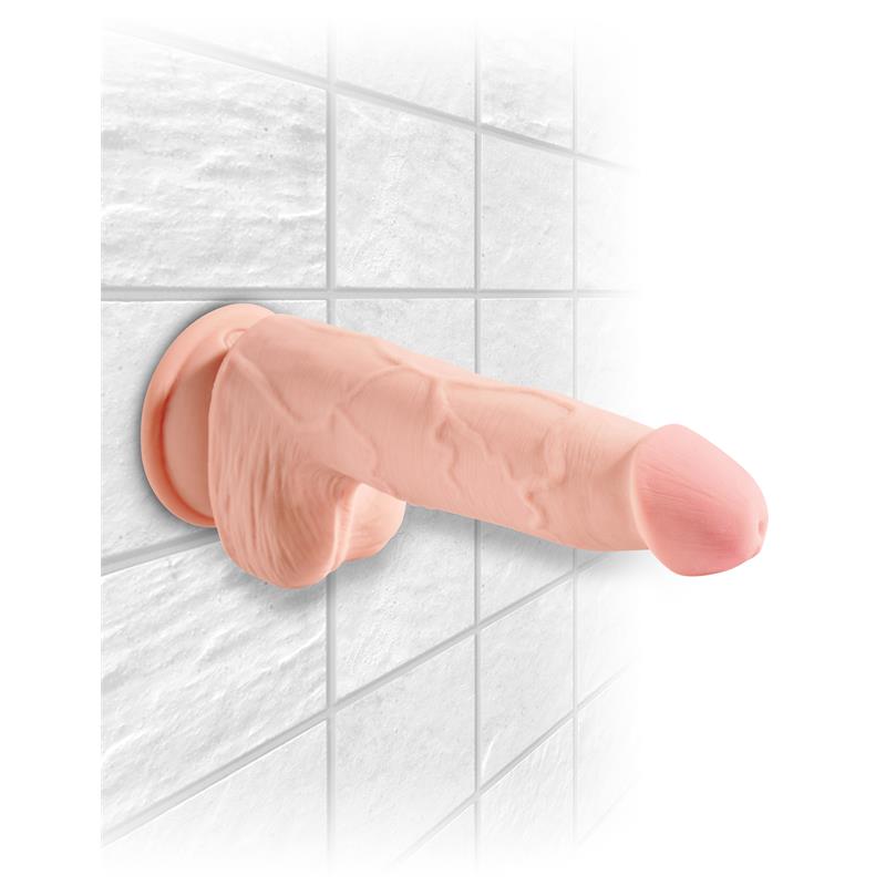 3D Triple Density Dildo with Balls Plus 5 Flesh