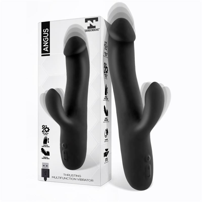 Angus Vibrator with Thrusting Movement 2 Motors Silicone USB