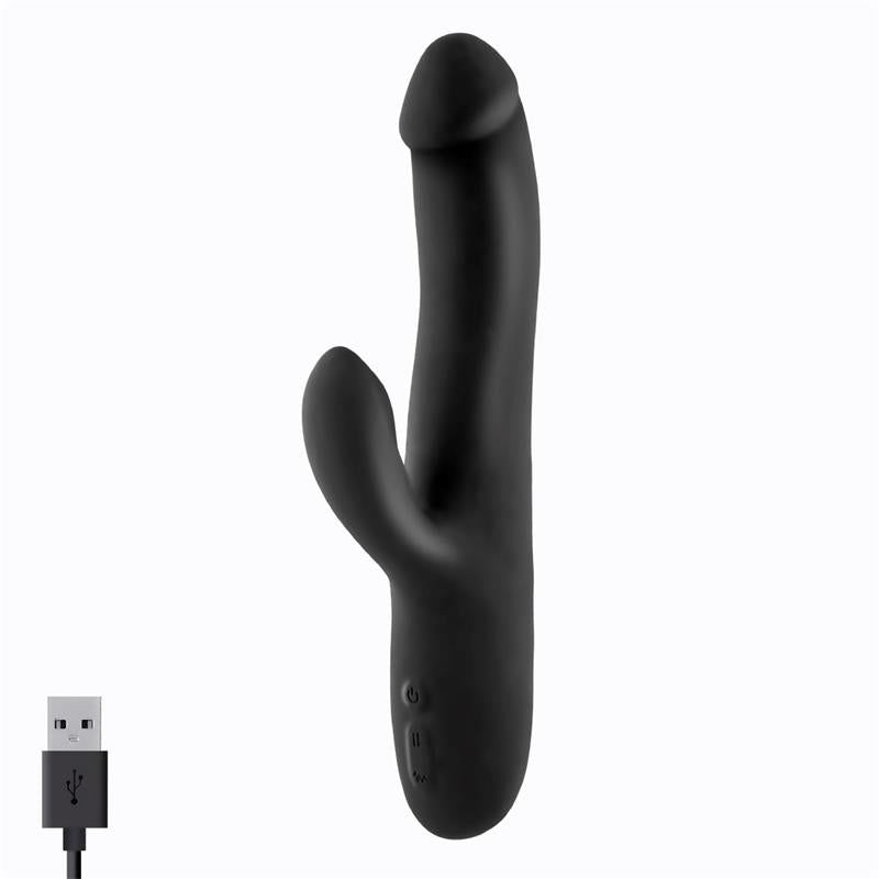 Angus Vibrator with Thrusting Movement 2 Motors Silicone USB