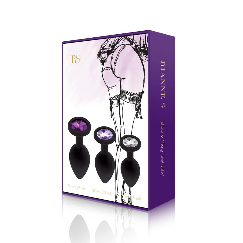 Rs Soiree Botty Plug Set 3 Black