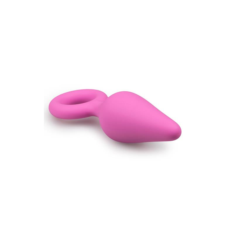 Pink Buttplugs With Pull Ring Medium