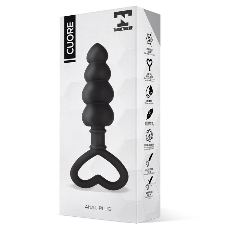 Cuore Anal Plug Silicone Black