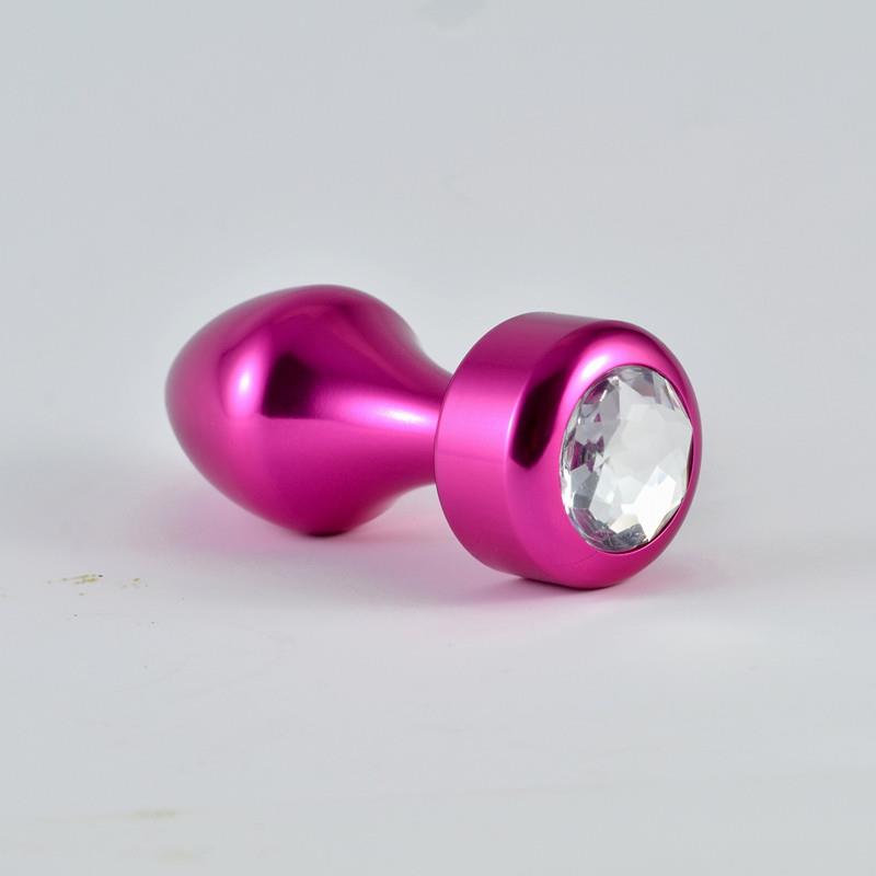 Butt Plug Fuchsia Rosebud with Jewel