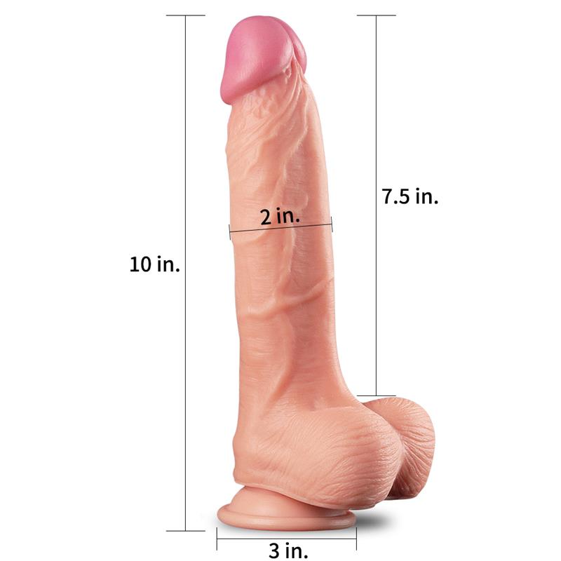 Dildo Nature 10 Dual Layer Flesh