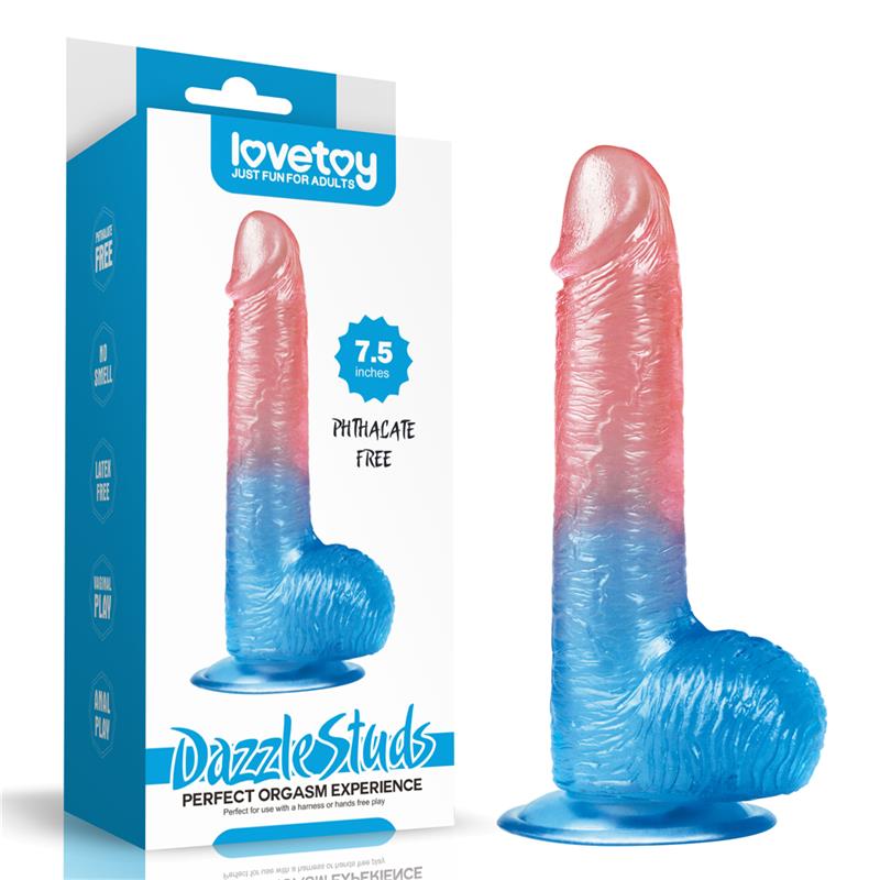 Dildo Dazzle Studs 75 Pink and Blue