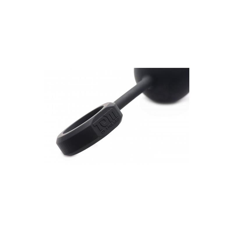 Large Silicone Weighted Anal Chain Black