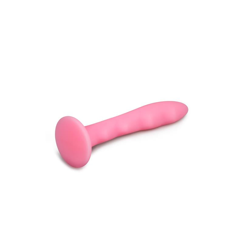 Ripples Silicone Strap On Harness Dildo Pink