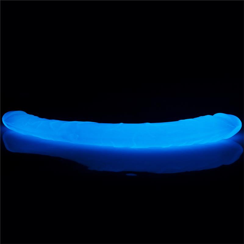 Double Dildo Lumino 145 Blue Light