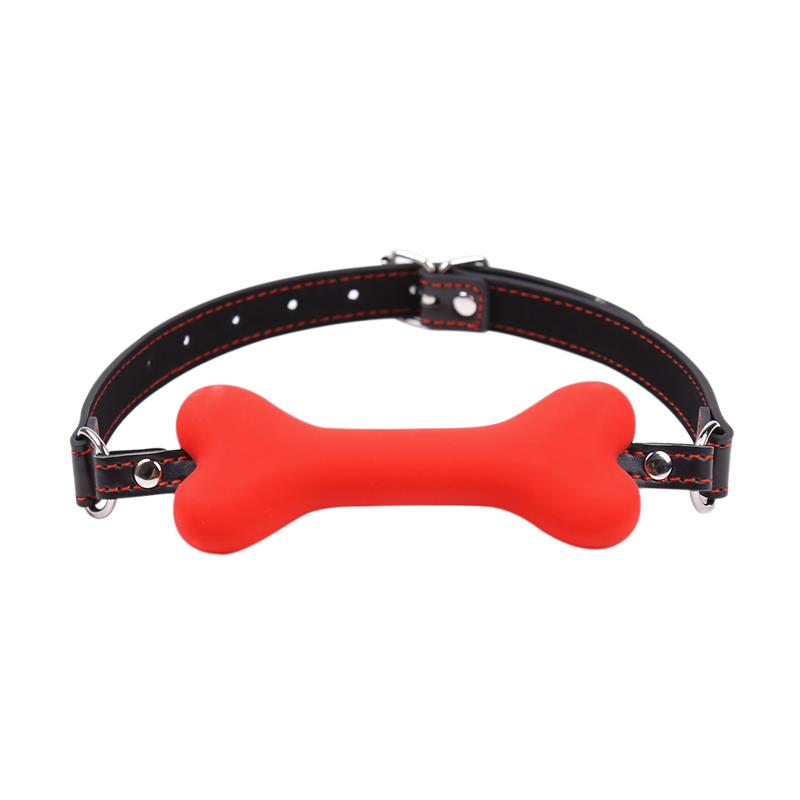 Bone Gag Ball Red