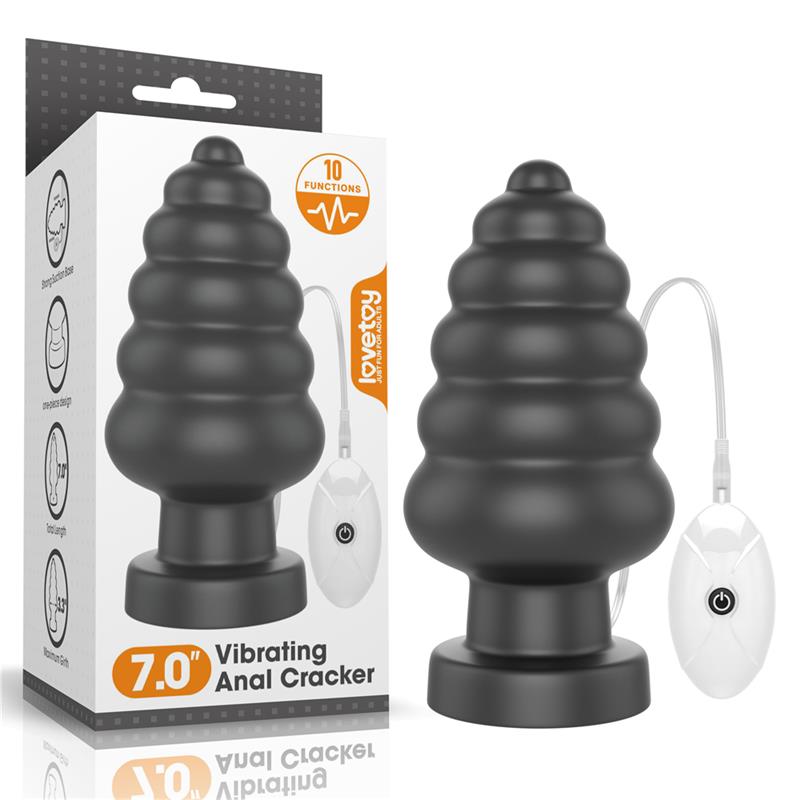 Vibrating Anal Plug King Sized 7 Black