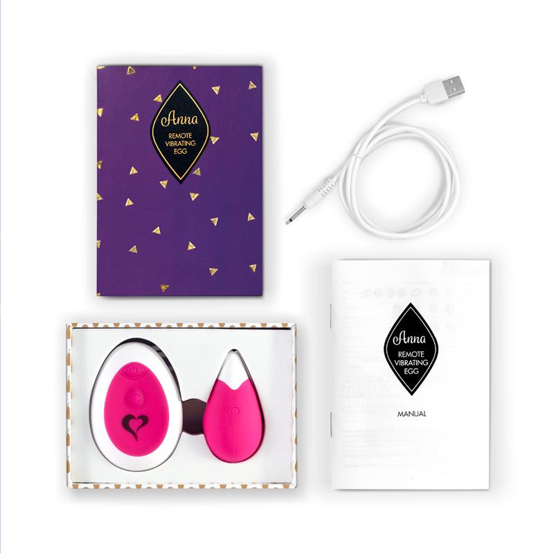 Anna Vibrating Egg with Remote Control Deep Pink