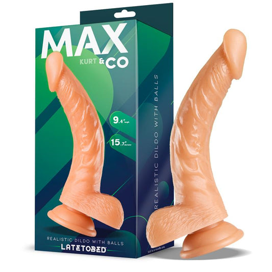 Kurt Realistic Dildo with Testicles Flesh 94 24 cm