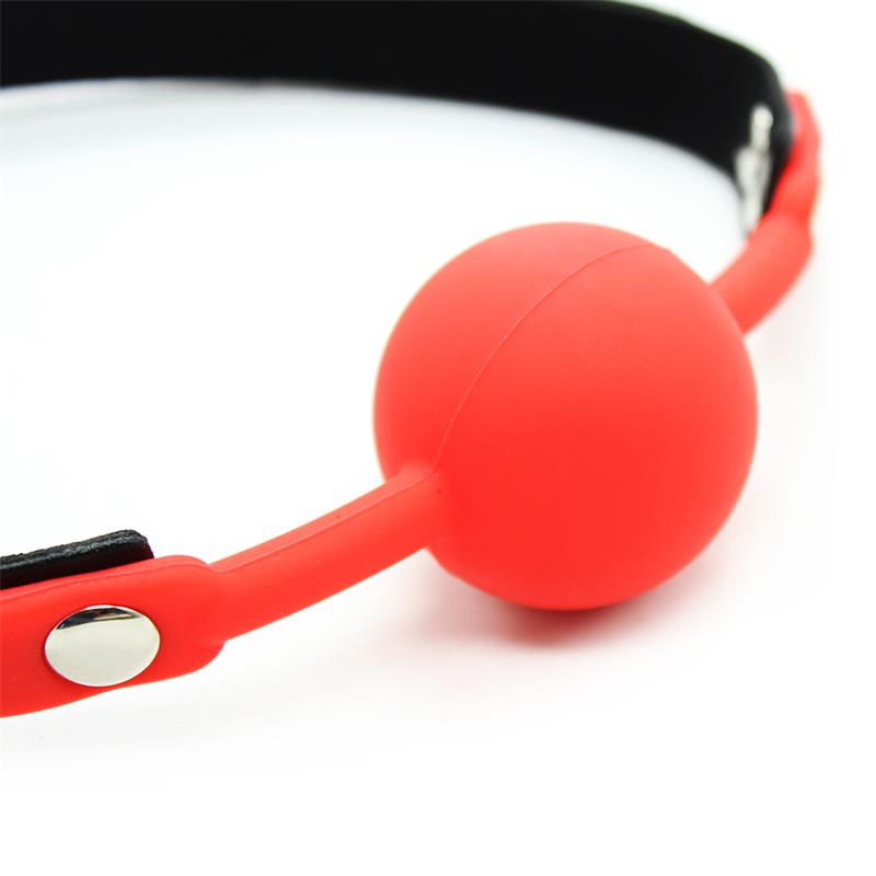 Silicone Ball Gag 4 cm Black Red