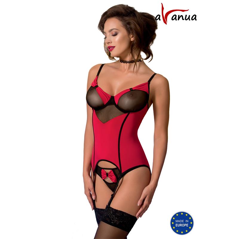 VALENTIN Corset Red Black