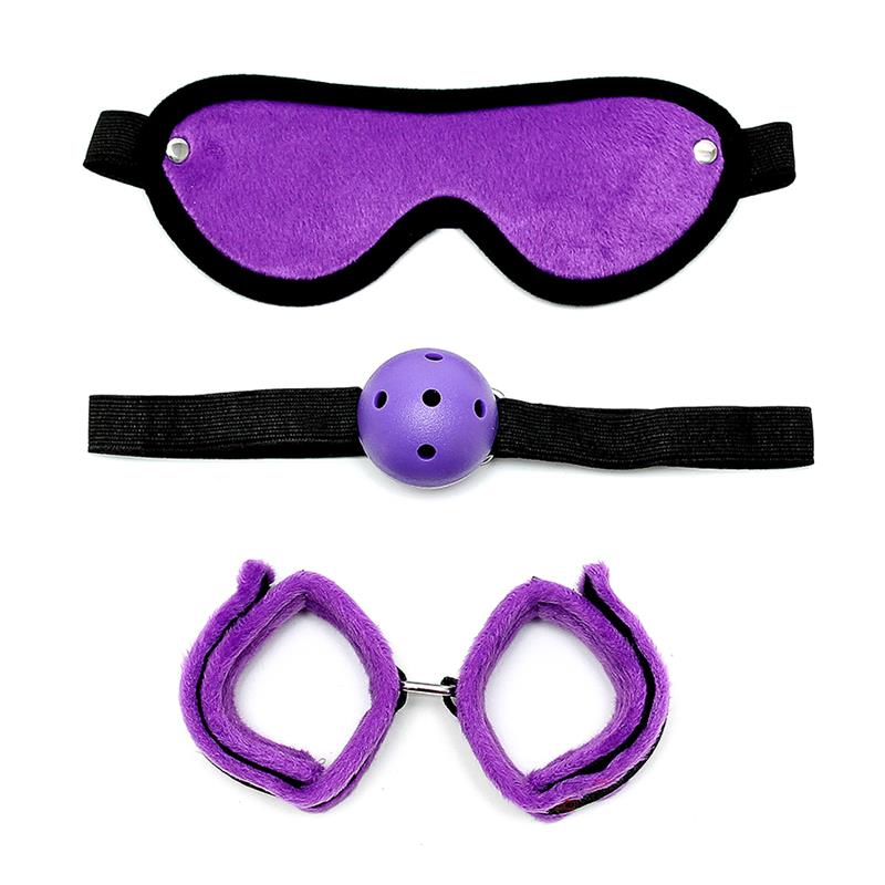 Rimba Bondage Play 3 Pieces Bondage Set Purple