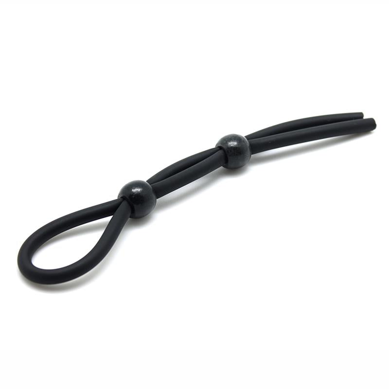 Rimba Latex Play Penis and Ball Strap Black