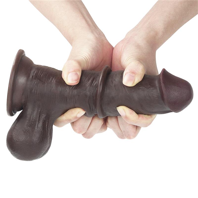 Dildo Sliding Whole Testicle 78 Black