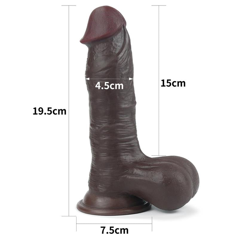 Dildo Sliding Whole Testicle 78 Black