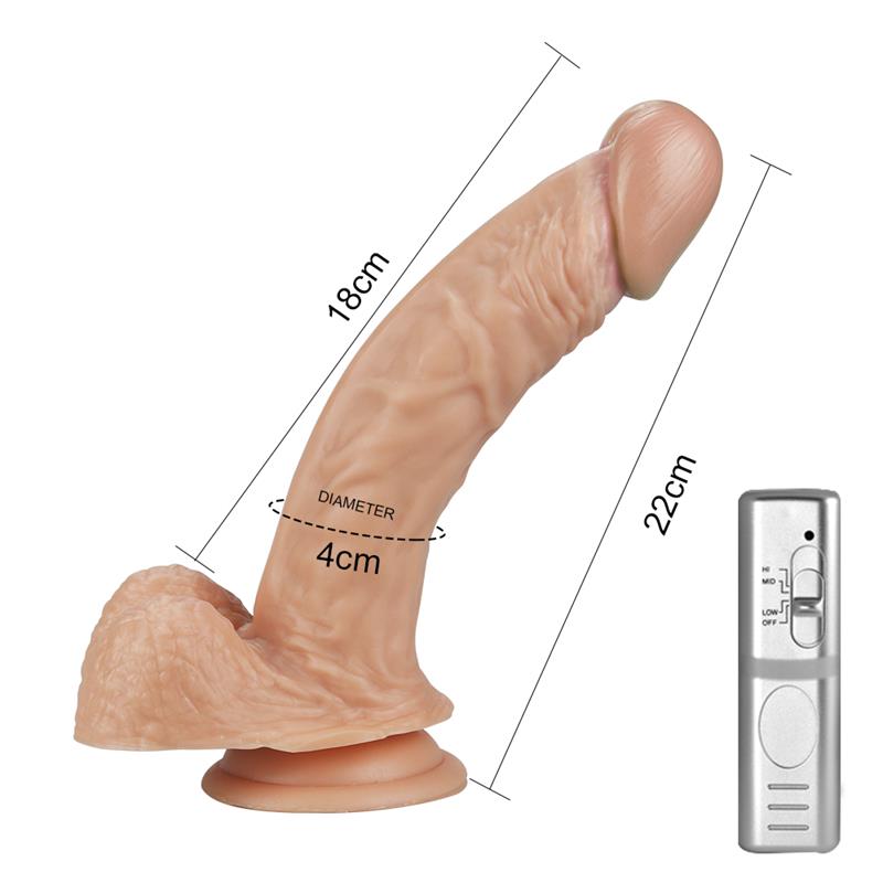 Dildo Real Extreme with Vibration 85 Flesh