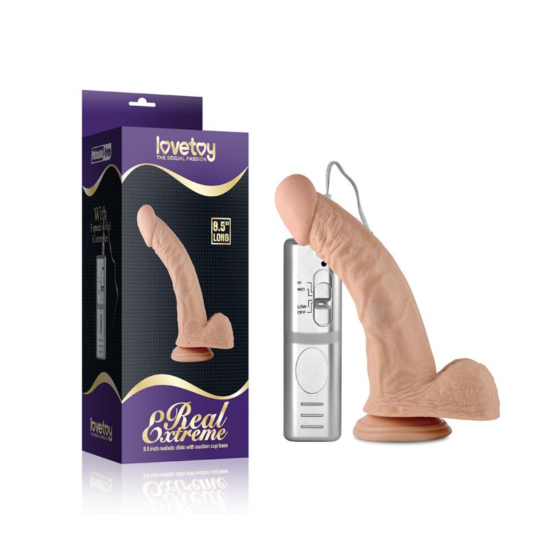 Dildo Real Extreme with Vibration 85 Flesh