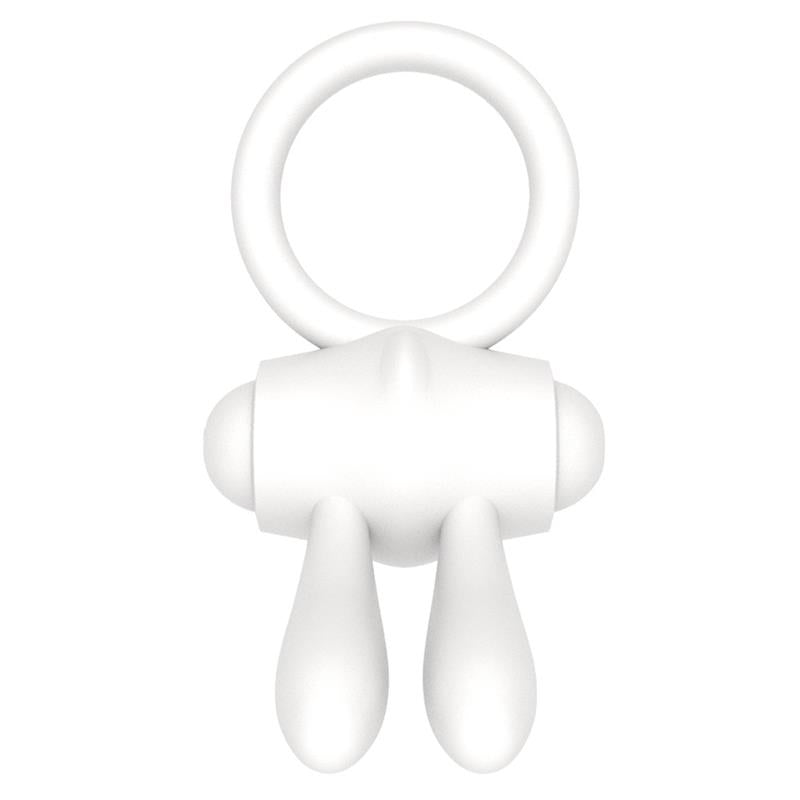 Vibrating Cockring Power Clit White