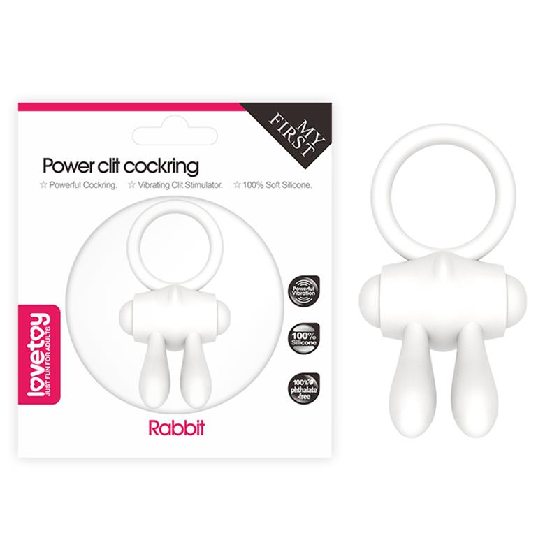 Vibrating Cockring Power Clit White