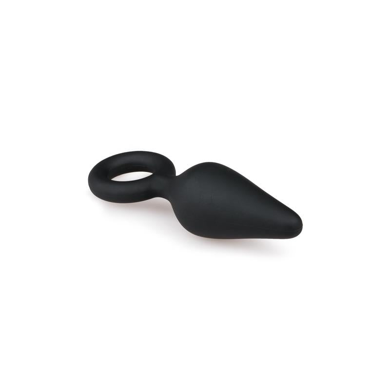 Black Buttplugs With Pull Ring Small