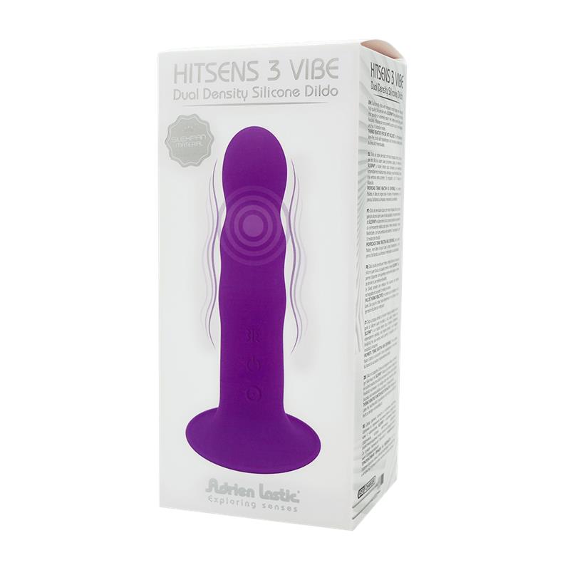 Double Density Dildo with Vibration Hitsens 3 7 S03 M Purple