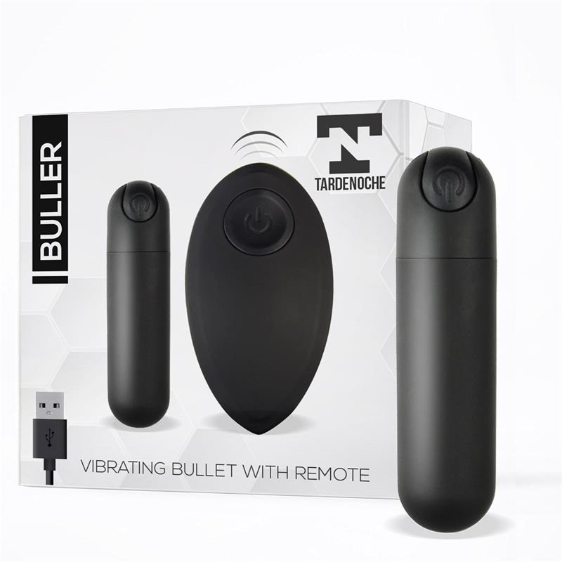 Buller Vibrating Bullet Remote Control USB Silicone Black