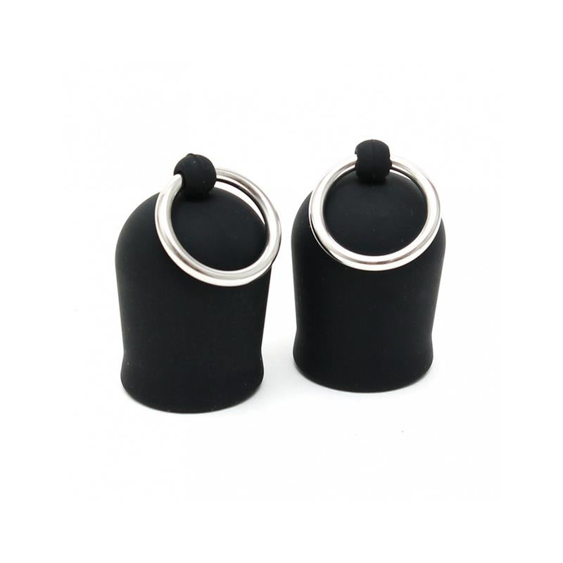 Nippe Suckers with Ring Silicone Black